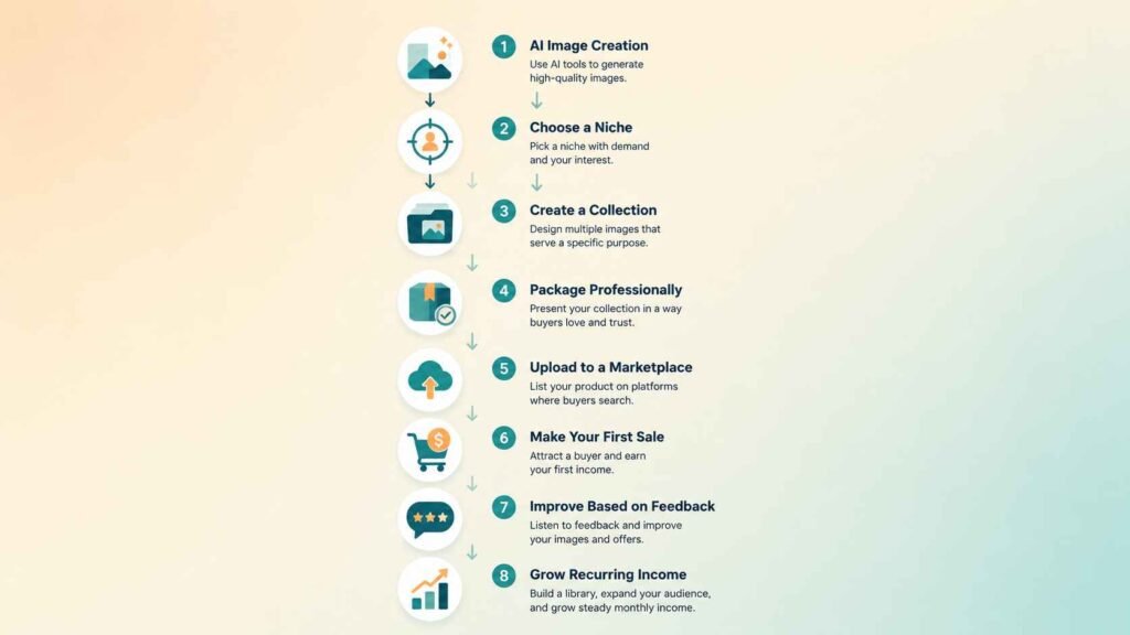 roadmap to make money with AI images