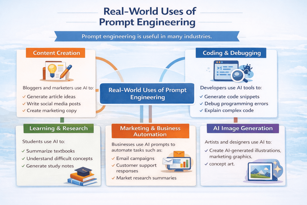 diagram showing real-world use of prompt engineering