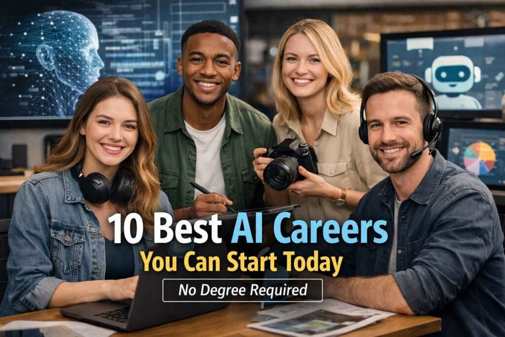 Happy people with AI Careers
