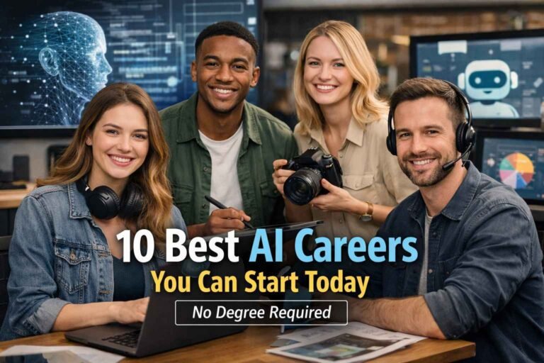 Happy people with AI Careers
