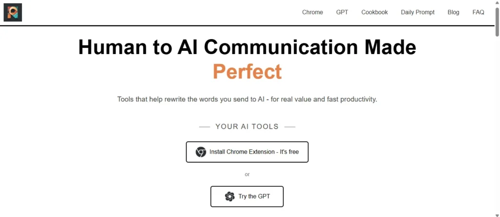 promptperfect homepage