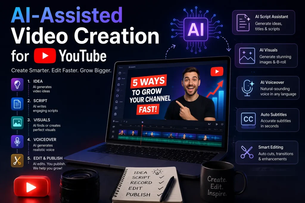 AI-Assisted Video Creation for YouTube side hustles