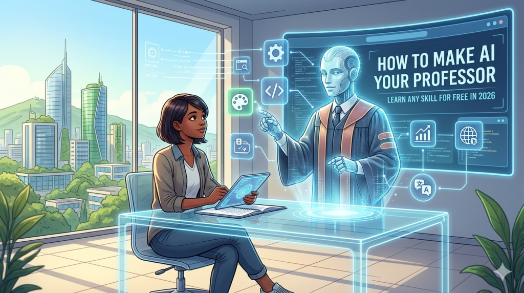AI professor with words: How to Make AI Your Professor: Learn Any Skill for Free in 2026