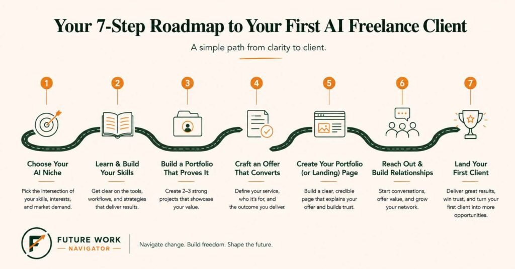 7 step road map to your first AI freelance client