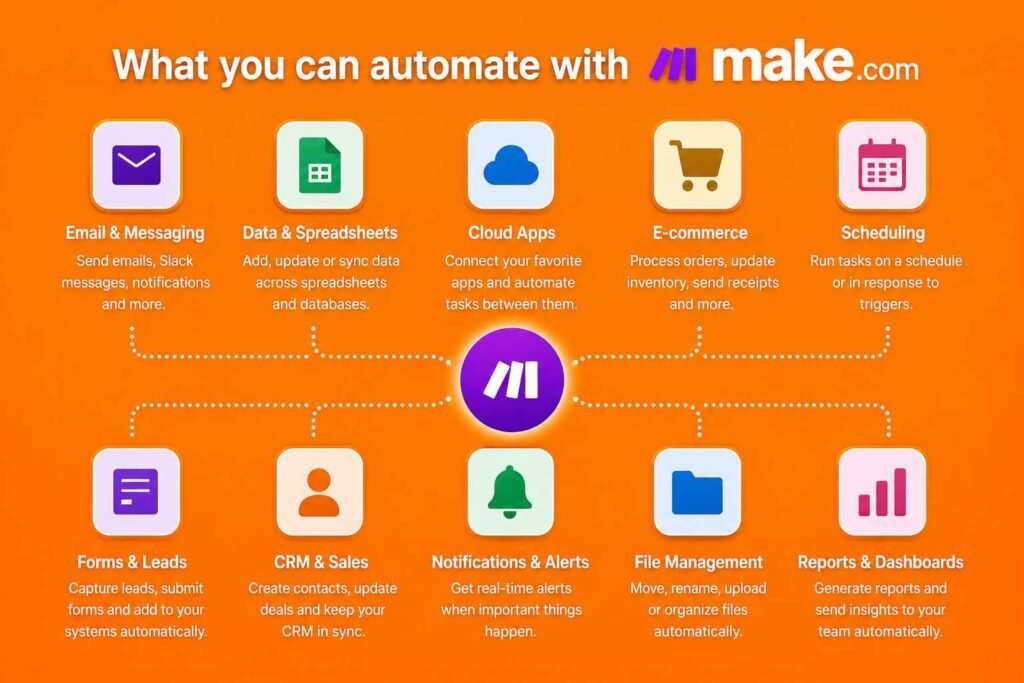 What you can automate with Make.com