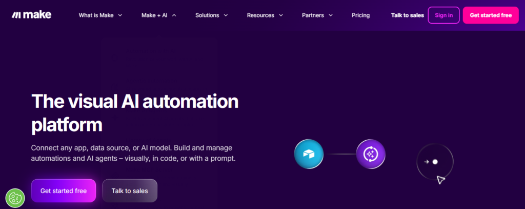 Make.com homepage