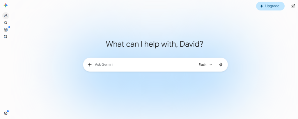 Gemini AI homepage 