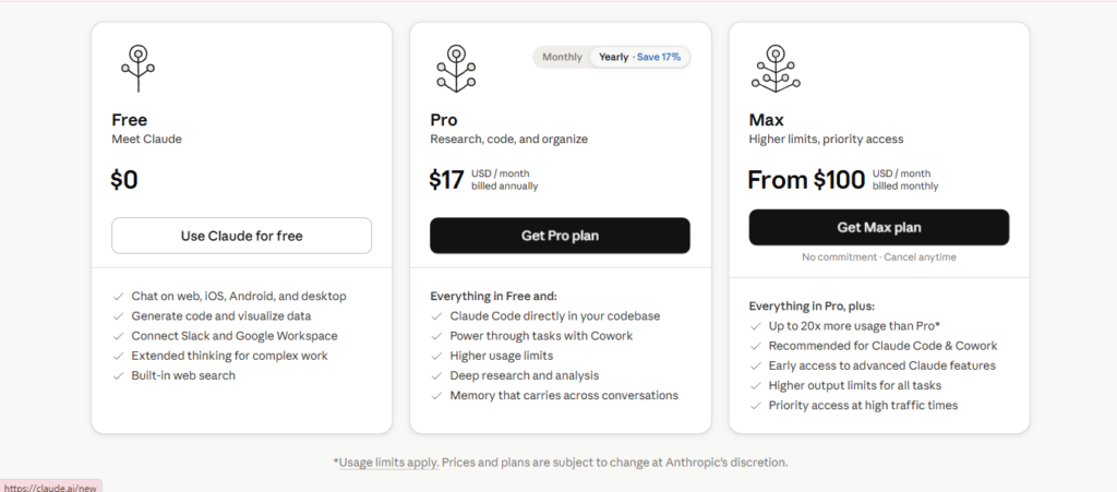 Claude AI: What It Is, How It Works, and Why It Matters in 2026 3 Claude AI pricing
