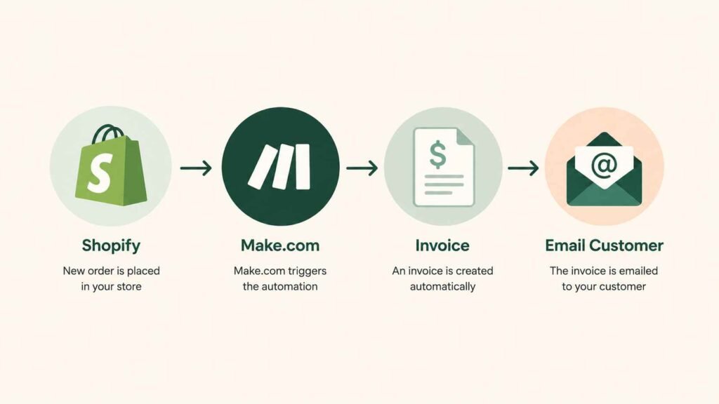 25 Best Make.com Automation Ideas for Small Businesses (2026) 4 Ecommerce make.com automation workflow
